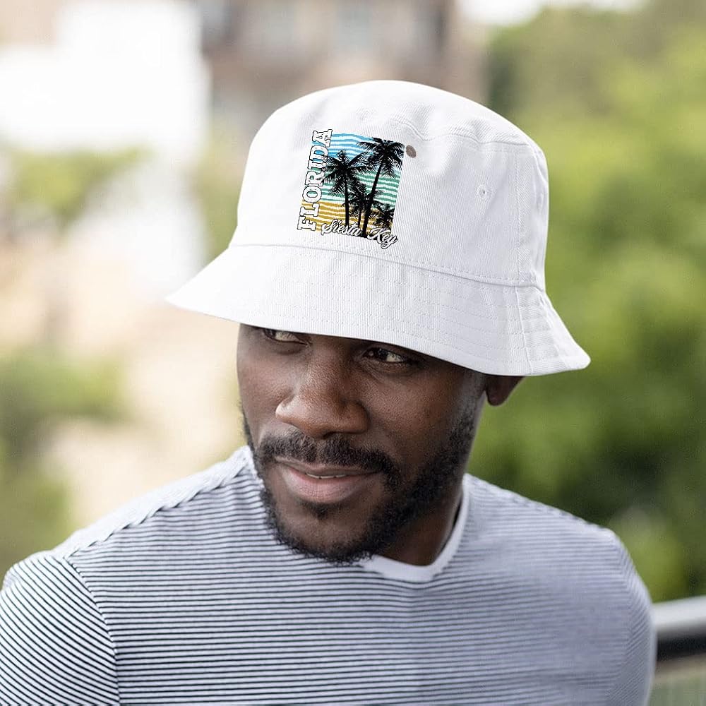 帽子 siesta plant hat Siesta Key Florida Bucket Hat - Tropical Hat - Themed Bucket